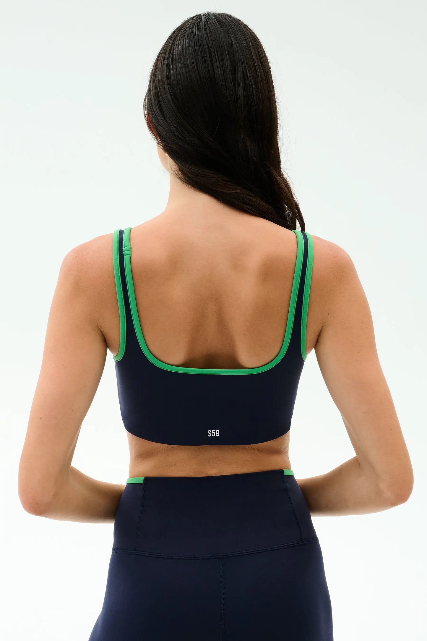 Splits59 Cait Rigor Bra in Indigo/Grass