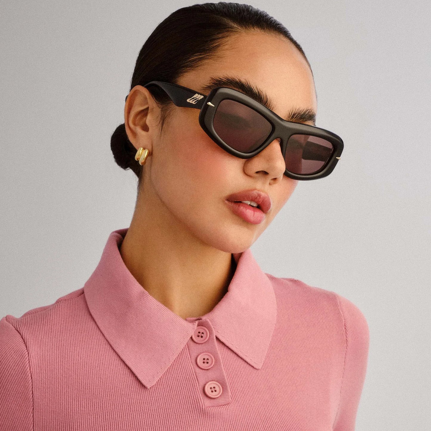 Le Specs Luxe Numero Ocho Sunglasses in Obsidian Black