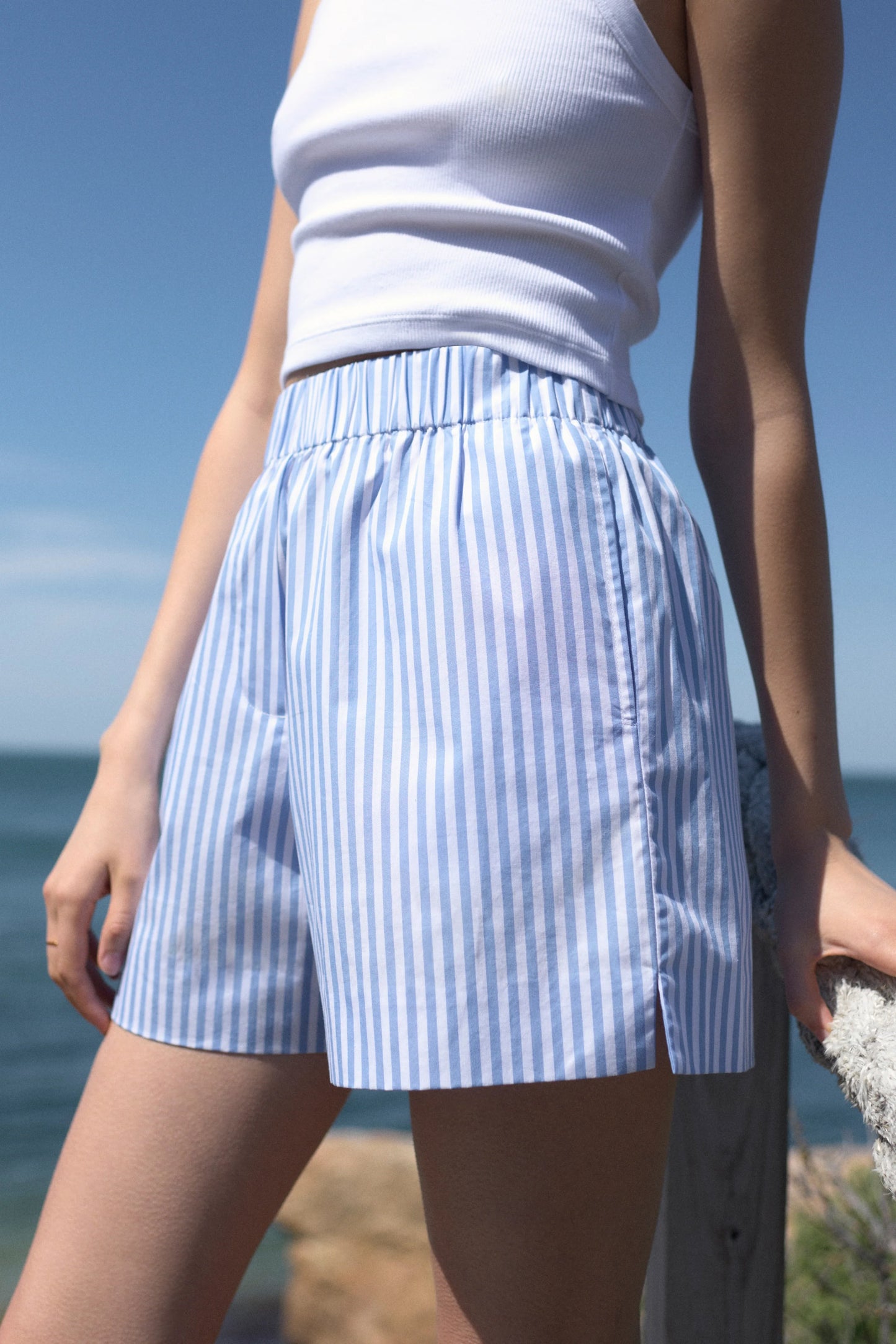 Sold Out NYC The Everything Short in French Blue Stripe