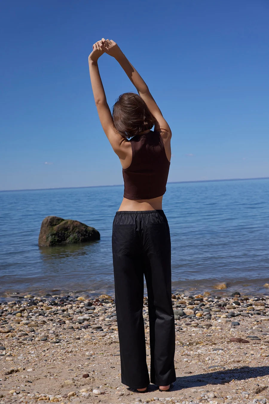 Sold Out NYC The Easy Drawstring Pant in Black