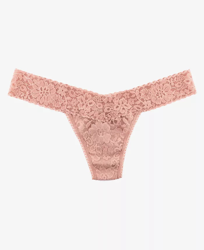 Hanky Panky Women's Daily Lace Low Rise Thong in Desert Rose