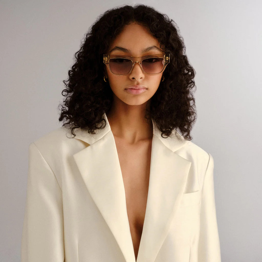 Luv Lou The Addison Sunglasses in Crystal Latte