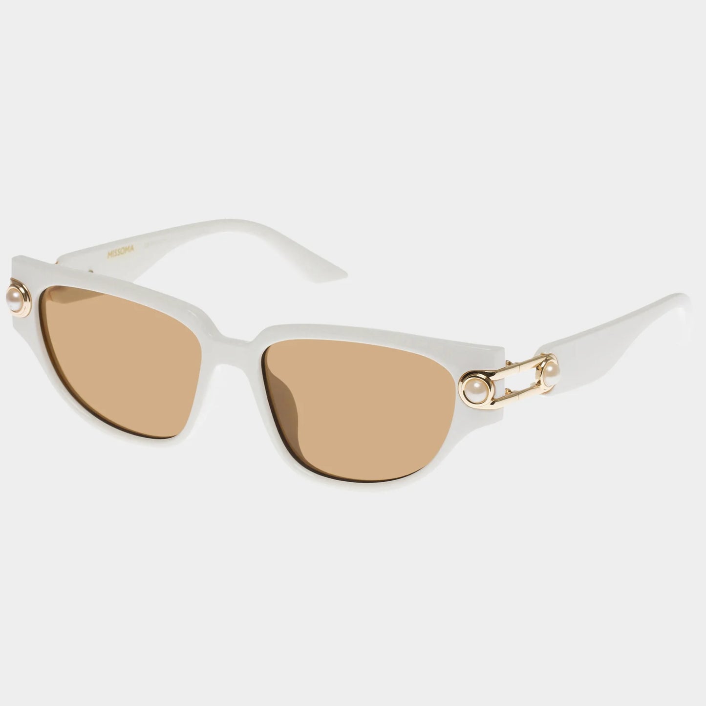 Le Specs Serpens Link Sunglasses in Ivory