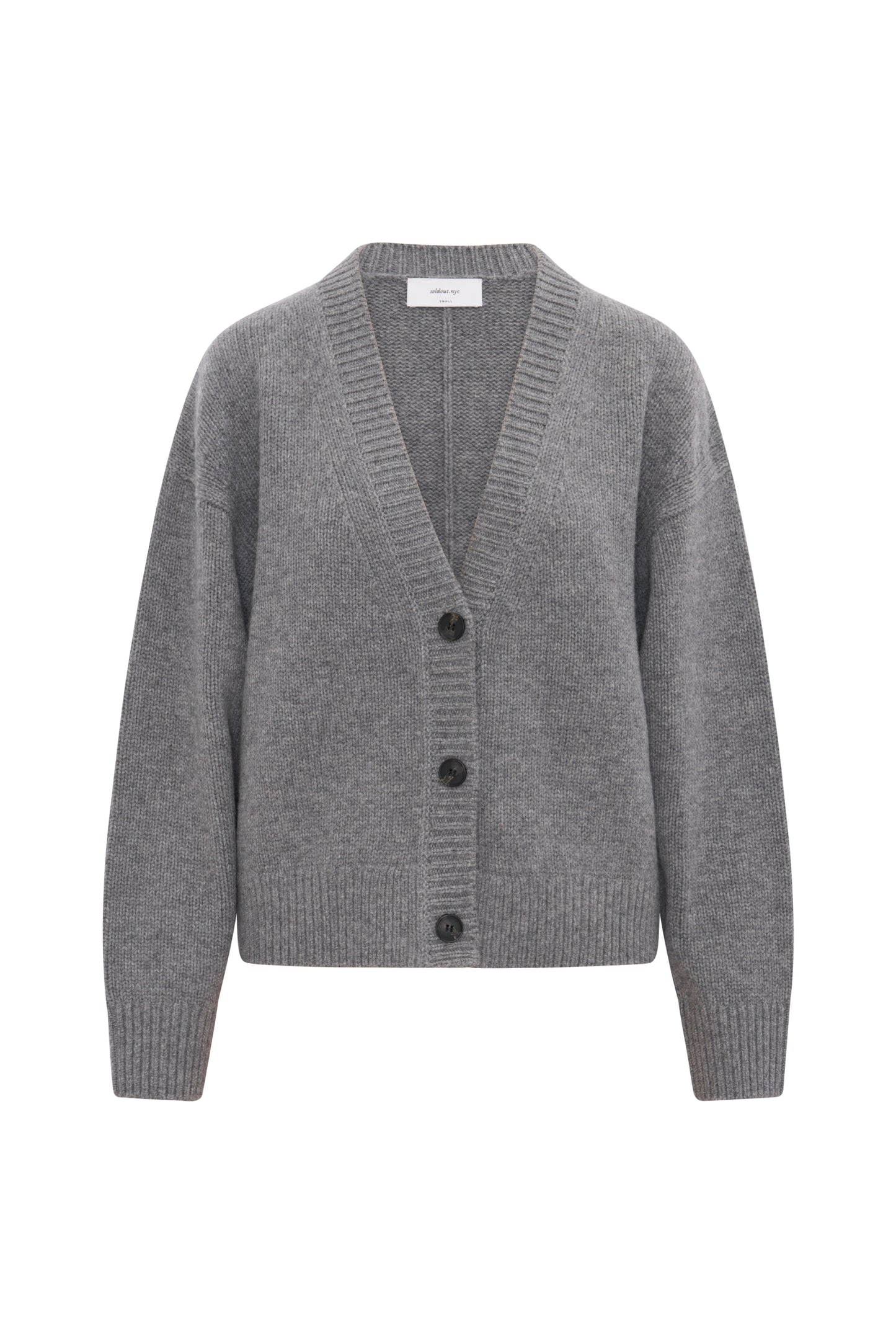 Sold Out NYC The Cashmere Signature Cardi in Charcoal