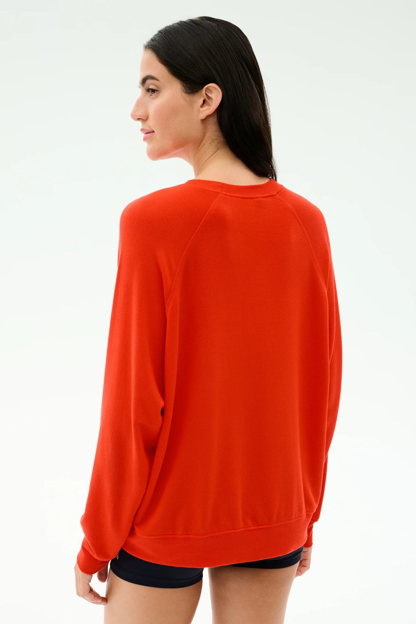 Splits59 Andie Oversized Fleece Sweatshirt in Lotus Red