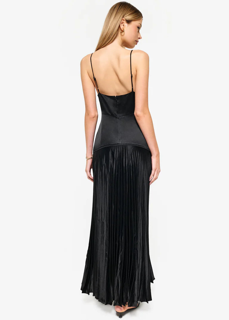 CAMI NYC Jennelyn Pleated Gown in Black