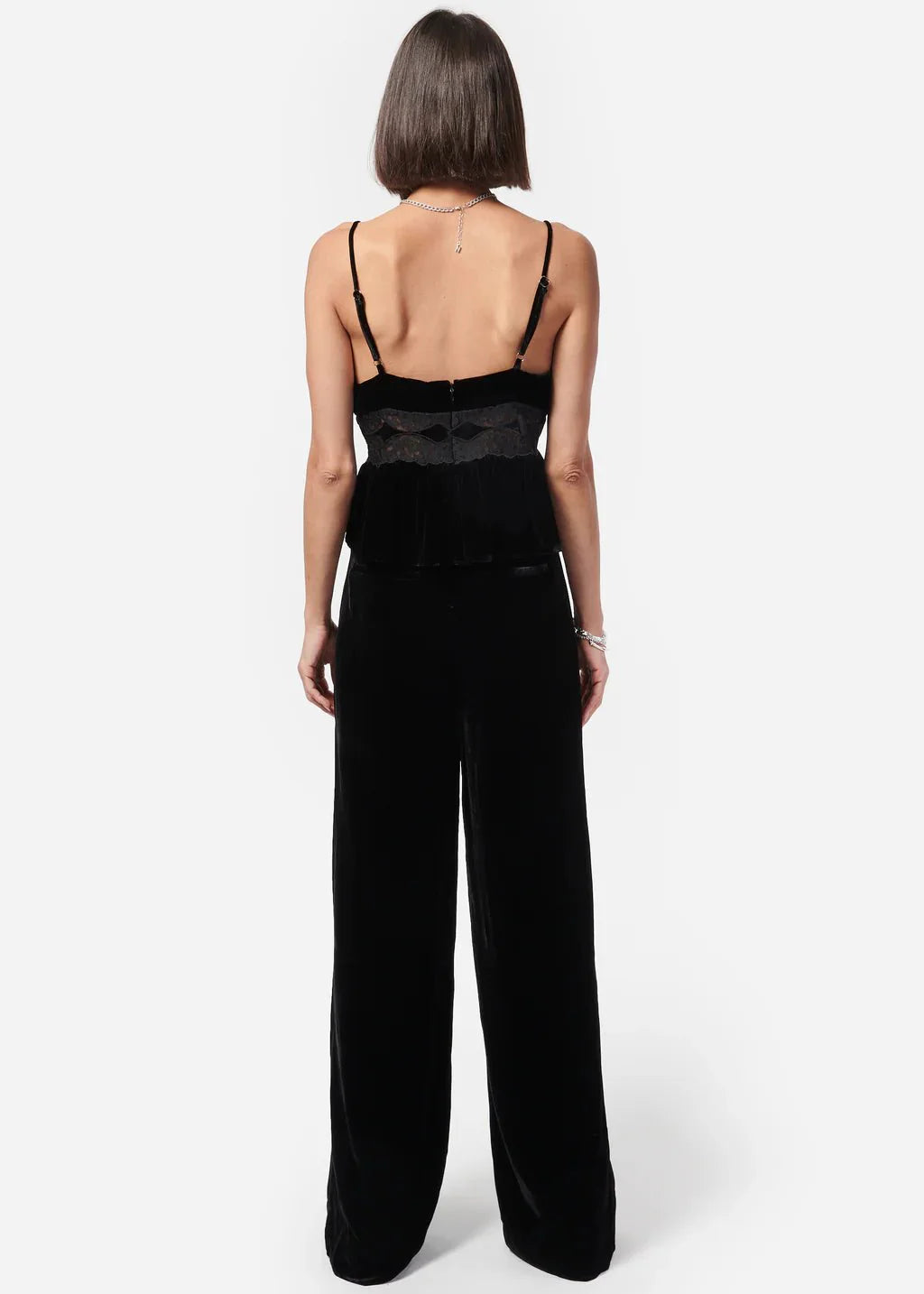 CAMI NYC Rylie Velvet Pant in Black