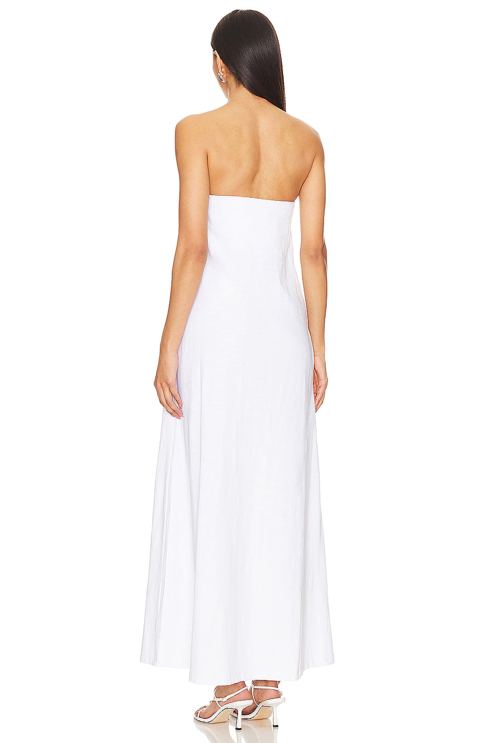 LNA Topanga Strapless Dress in White