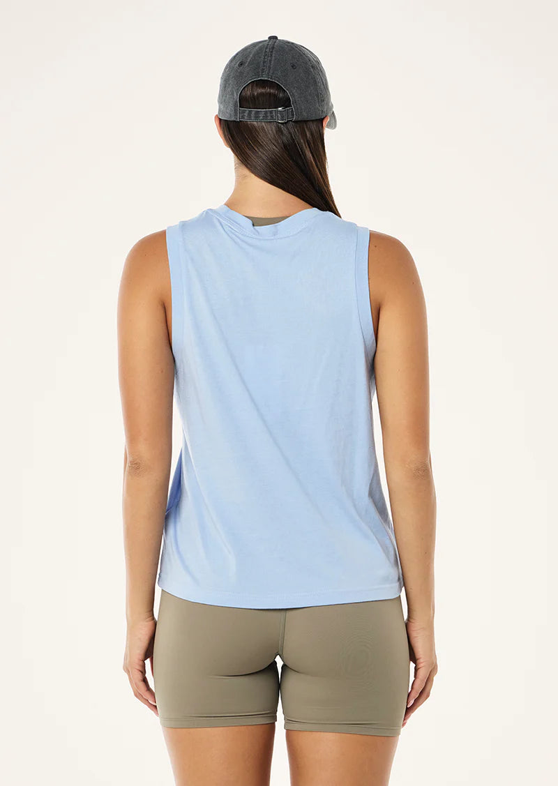 P.E Nation Shuffle Tank in Dusty Blue