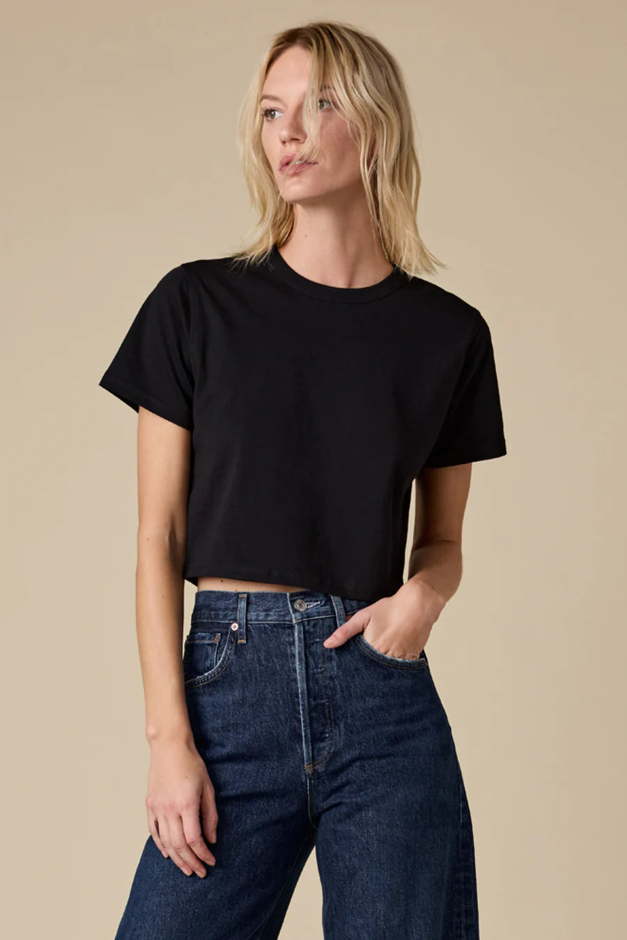 Sold Out NYC The Cropped Perfect Tee in Black