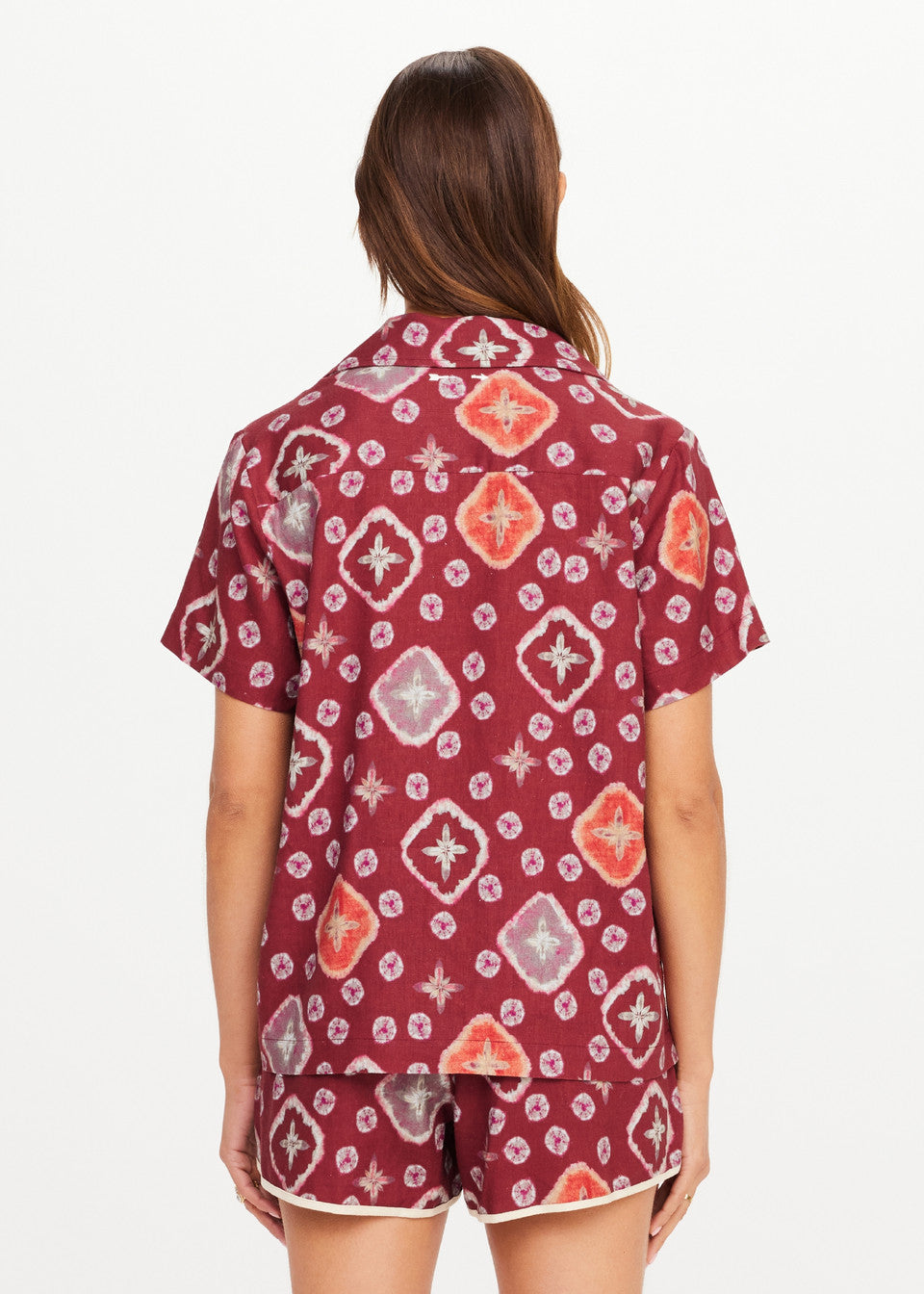 The Upside Miri Andie Shirt in Bordeaux