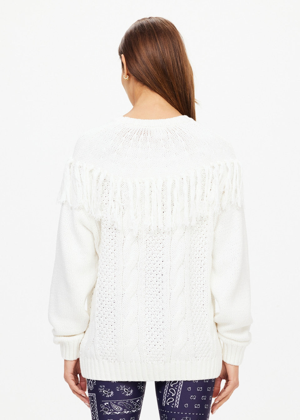 The Upside Kansas Tassel Boo Knit Sweater