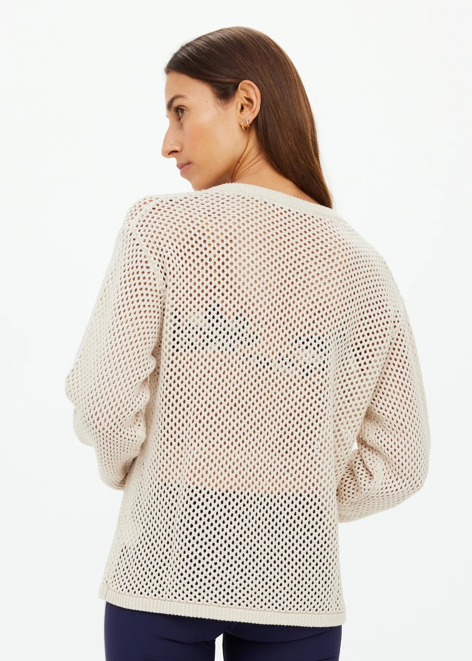 The Upside Josephine V-Neck Knit in Creme