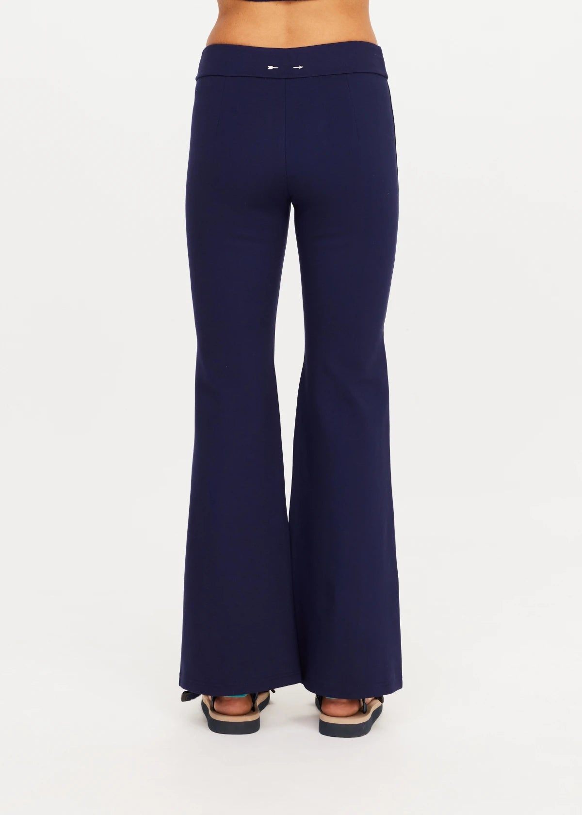 The Upside Joyela Panelled Flare Pant in Navy