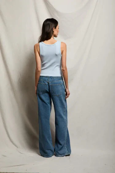Perfectwhitetee Blondie Tank in Powder Blue