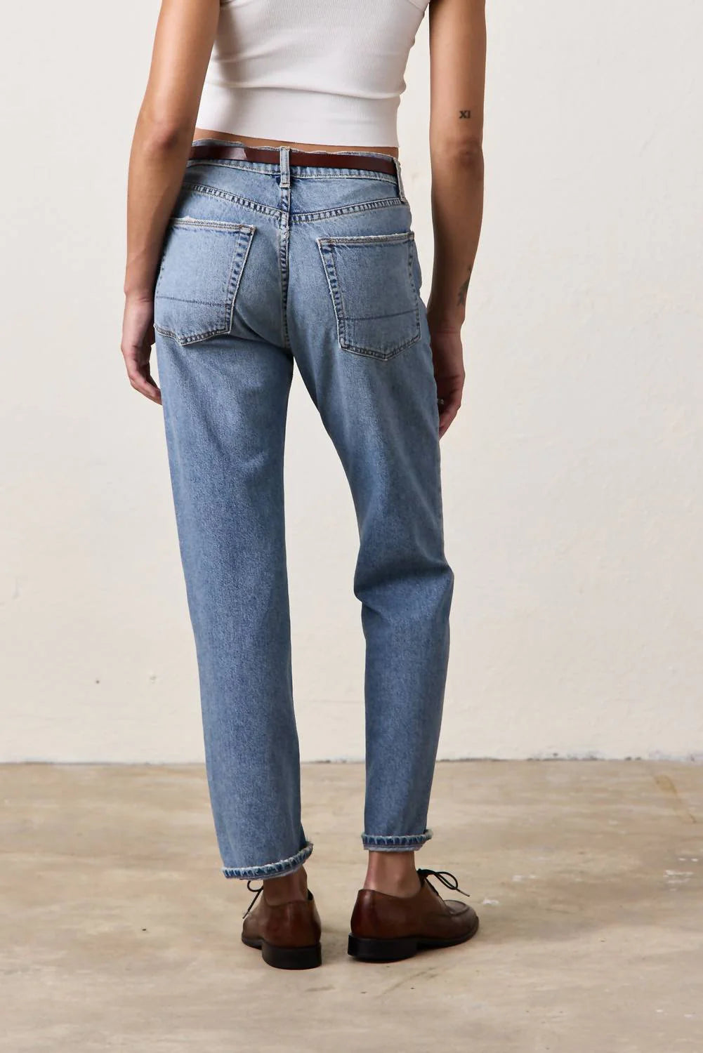 NSF Owen Slouchy Straight Jeans in Oceanside