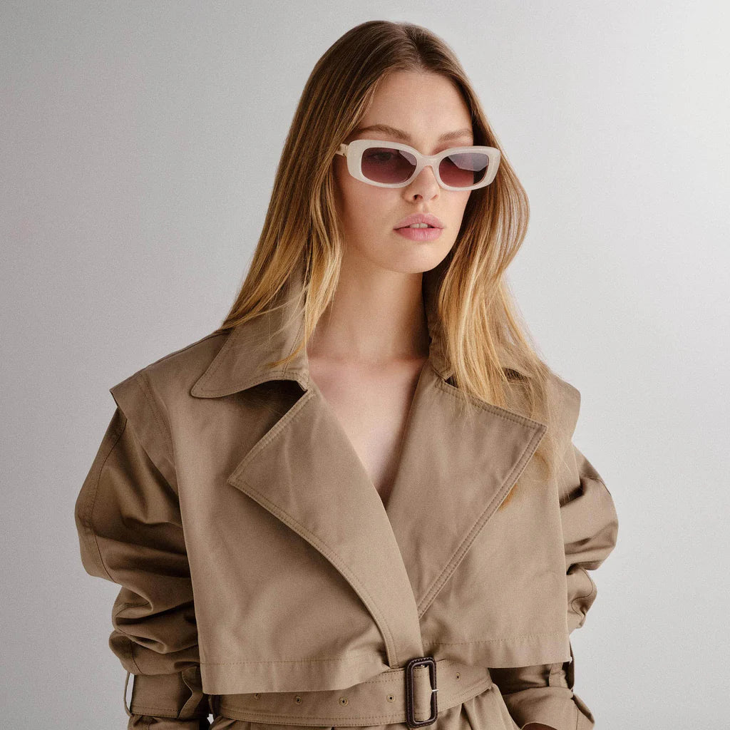 Luv Lou The Sienna Sunglasses in Milk