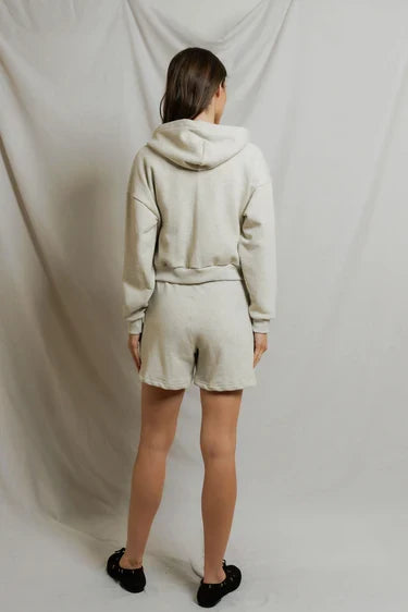 Perfectwhitetee sean French Terry Zip-Up Hoodie in Oatmeal
