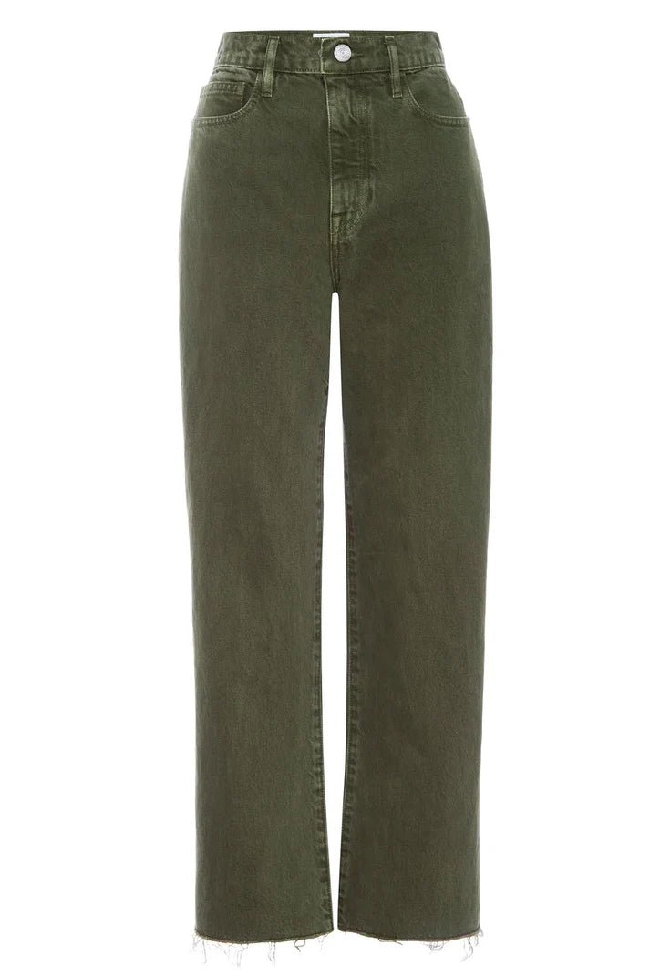 Frame Le Jean Crop in Stone Fatigue