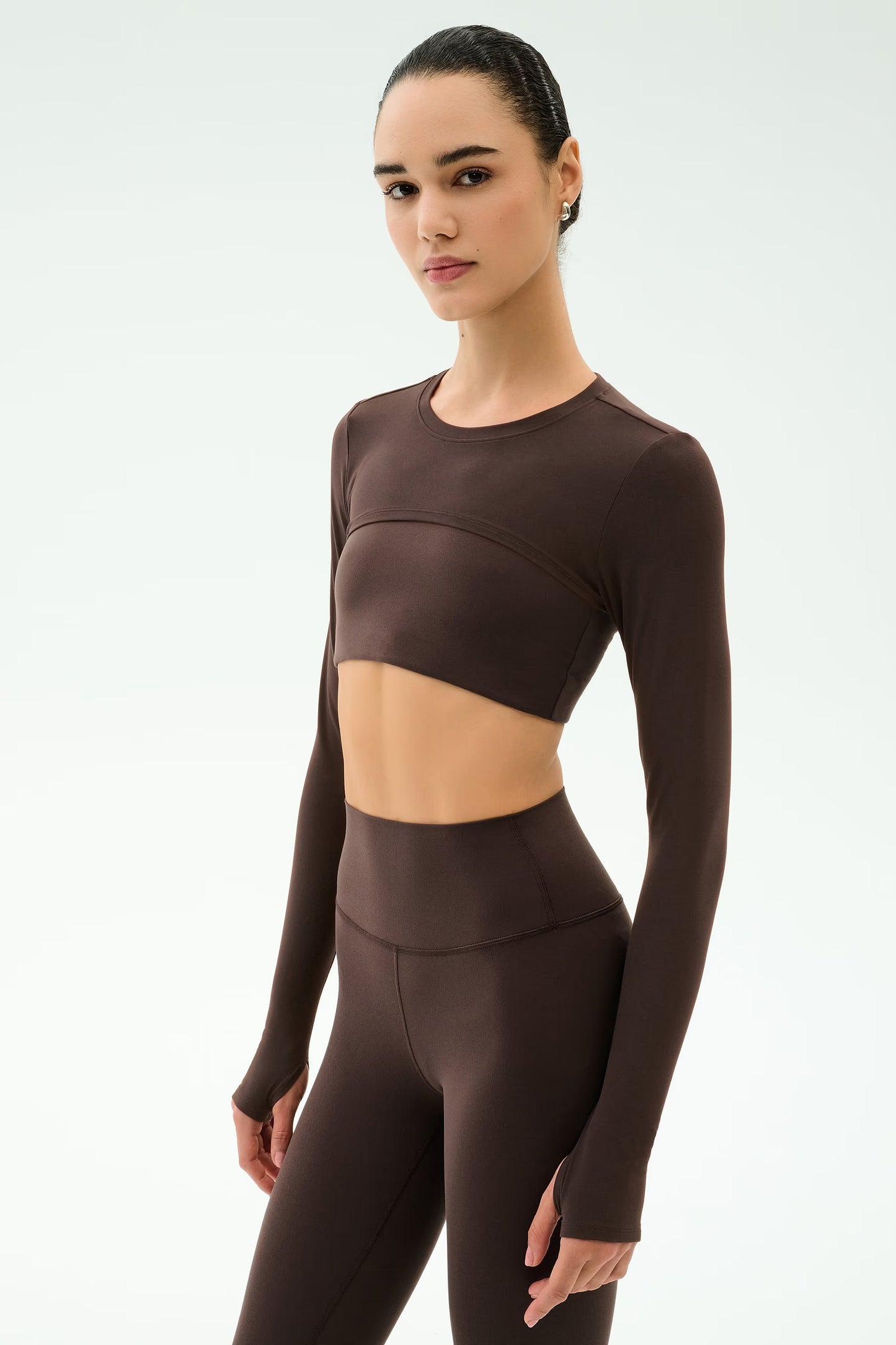 Splits59 Amelia Airweight Lite Shrug in Dark Chocolate