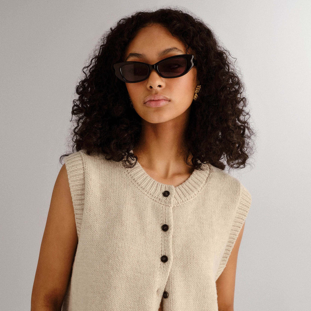 Luv Lou The Elle Sunglasses in Black