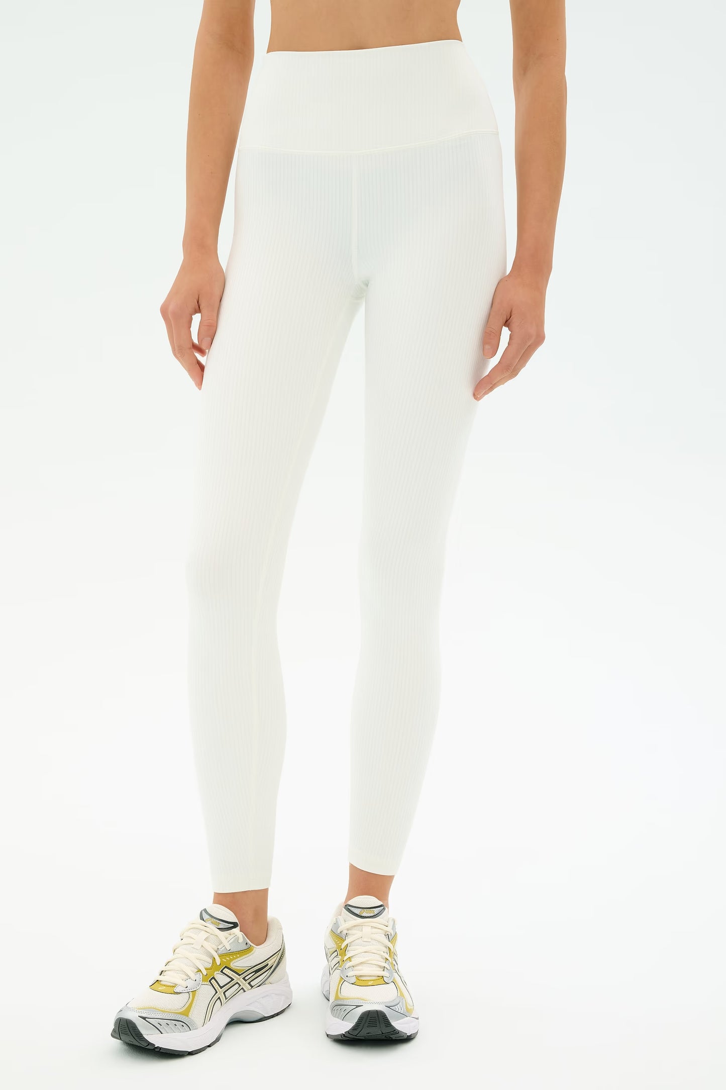 Splits59 Airweight Rib High Waist 7/8 Legging in White