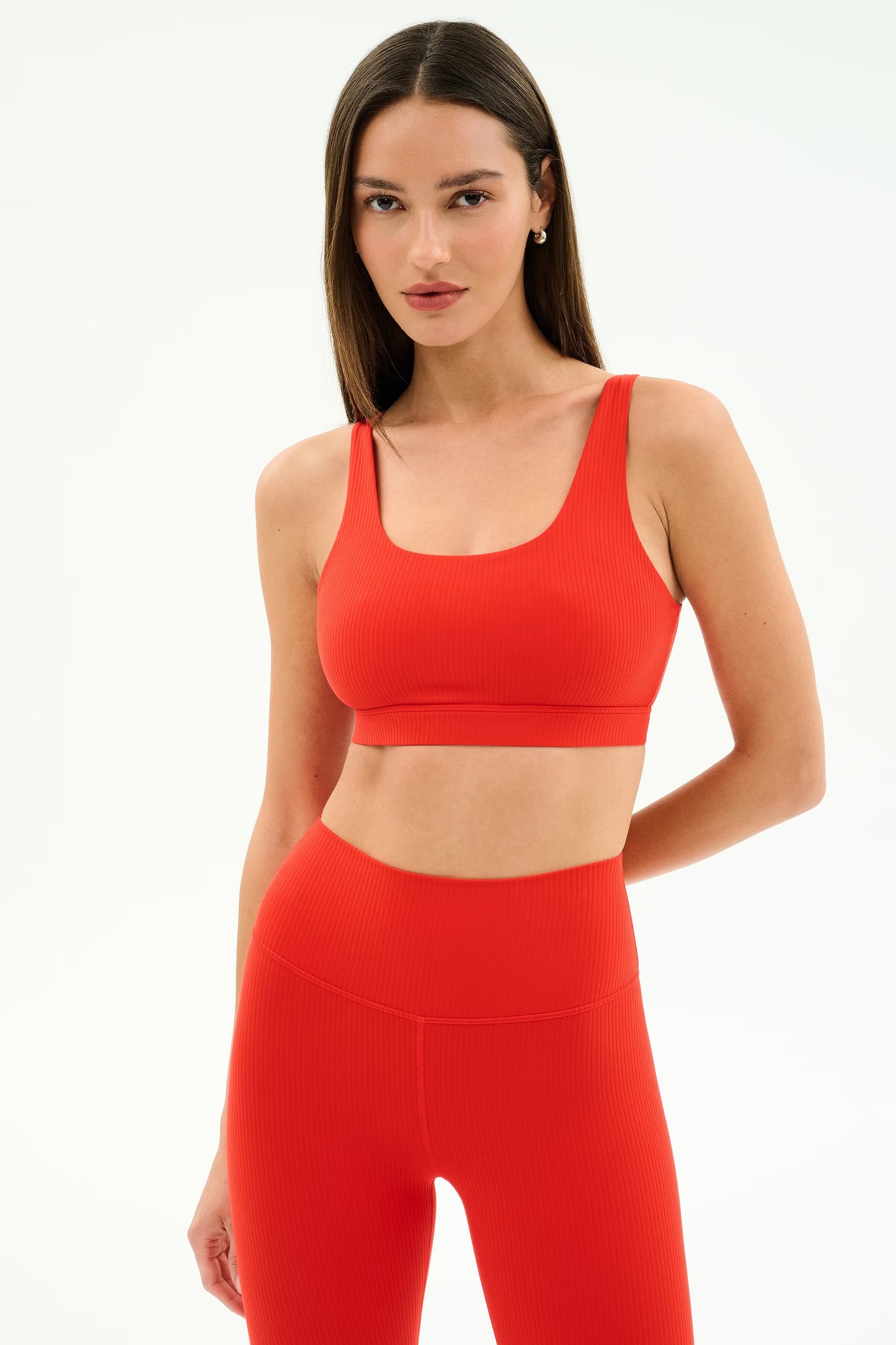 Splits59 Airweight Rib Bra in Lotus Red