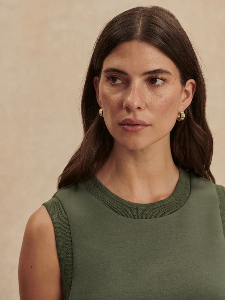 Varley Shea Crop Tank in Thyme