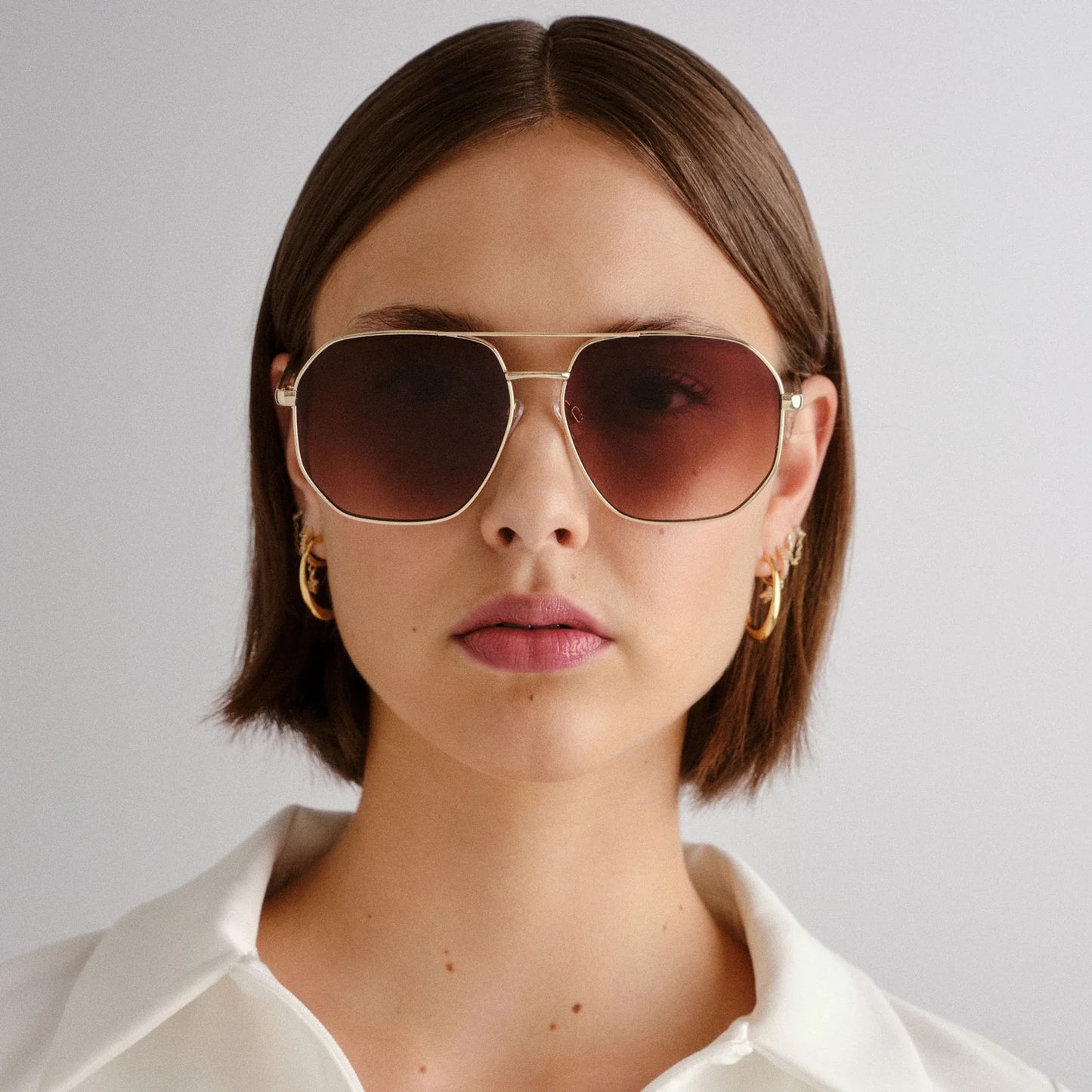 AIRE Corvus Sunglasses in Gold Dark Tort