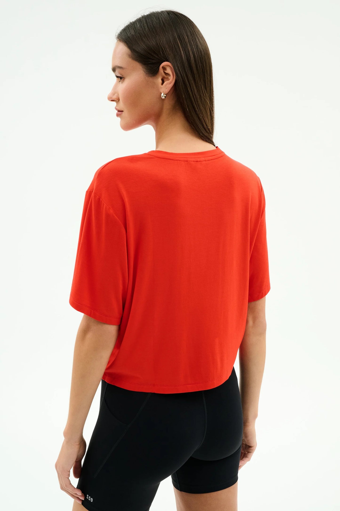 Splits59 Djuna Oversized Jersey Tee in Lotus Red