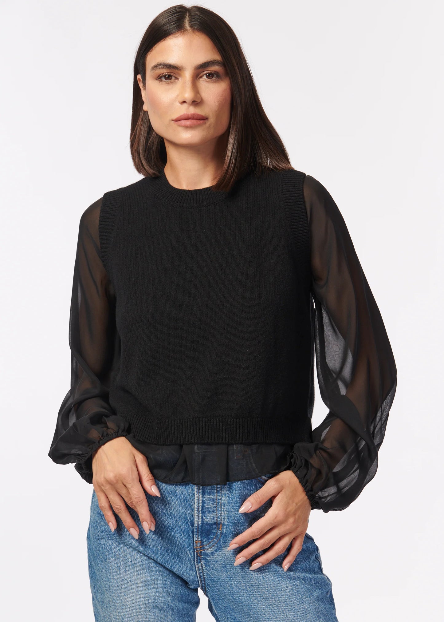 CAMI NYC Meli Sweater in Black
