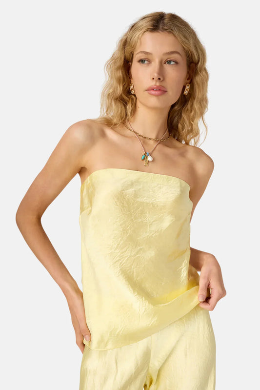 CAMI NYC Palma Strapless Top in Buttercup