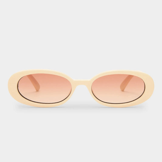 Le Specs Outta Love Sunglasses in Ecru