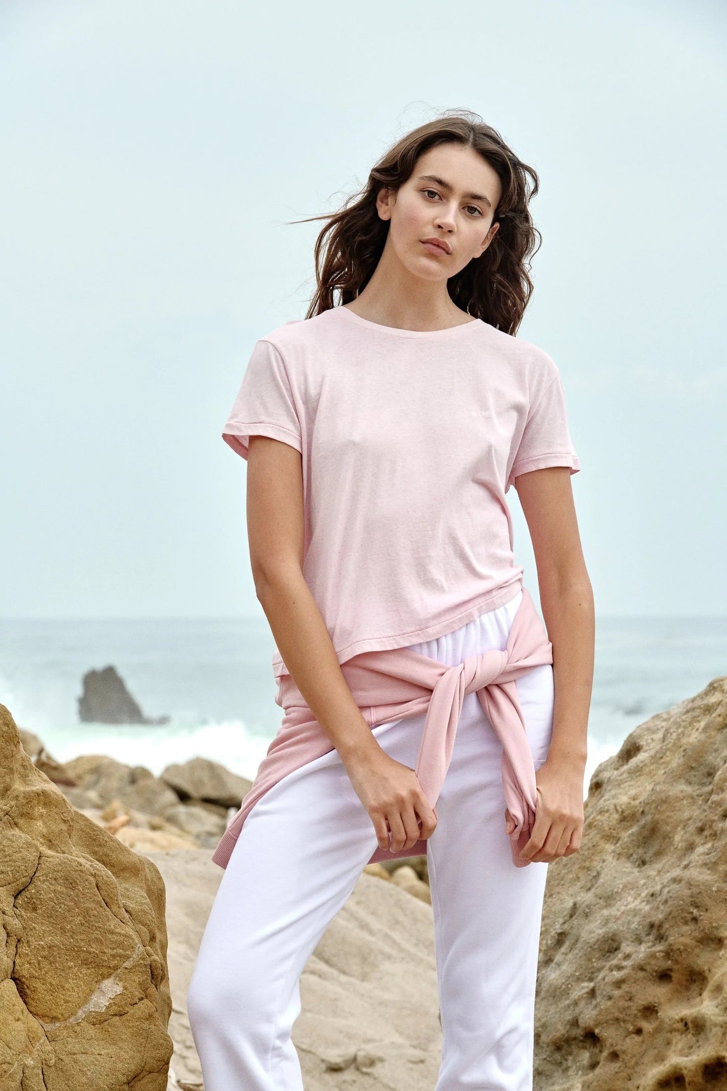 Ragdoll LA Cropped Tee in Cradle Pink