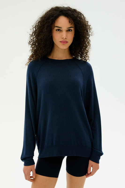 Splits59 Andie Fleece Sweatshirt in Indigo