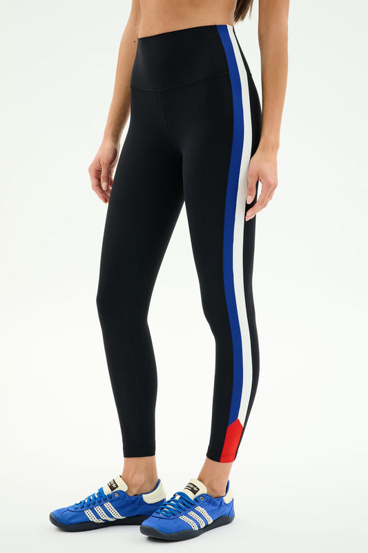 Splits59 Monah High Waist Rigor 7/8 Legging in Black/Cobalt
