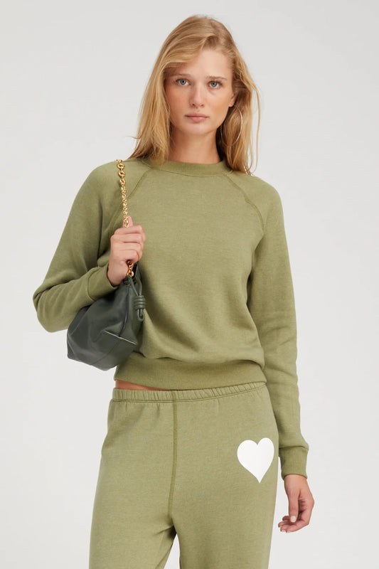 SPRWMN Shrunken Raglan Sweatshirt in Basil