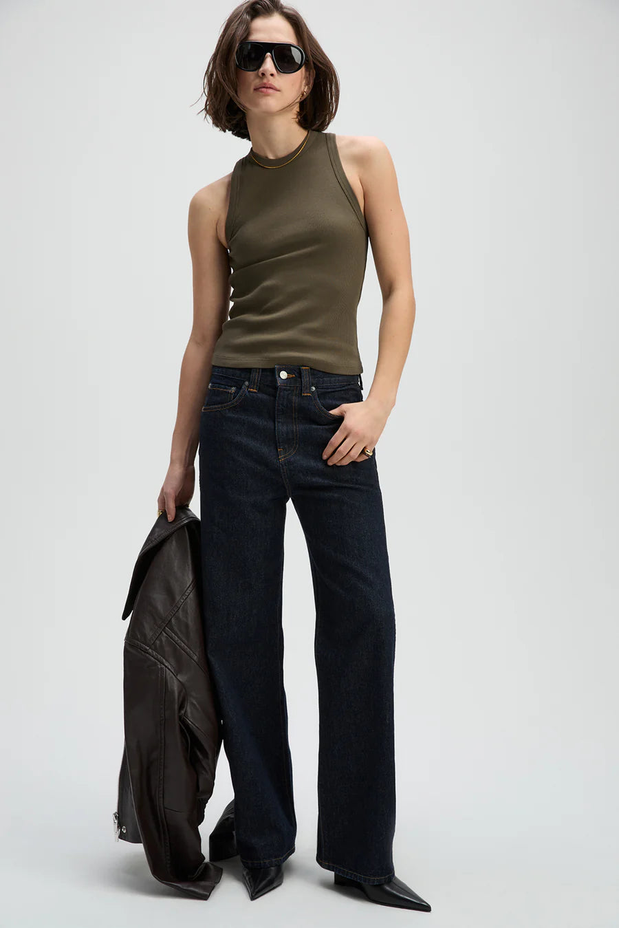 Sold Out NYC The Not So Basic Tank in Olive