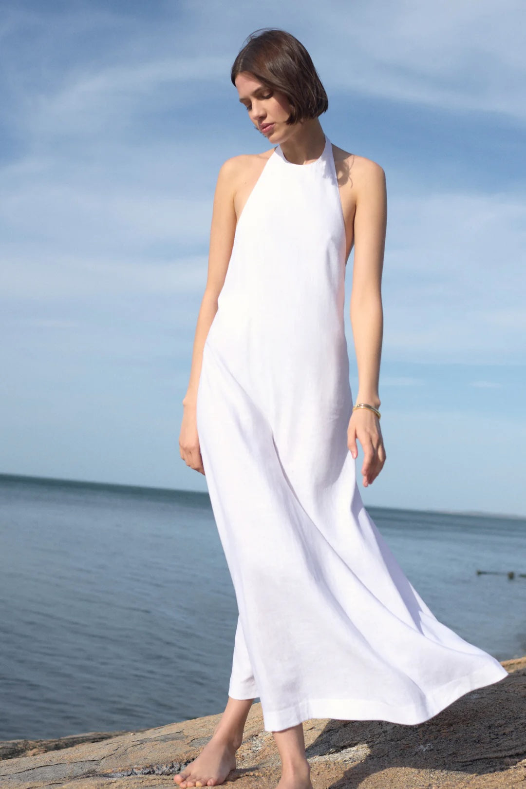 Sold Out NYC The Fête Linen Dress in White