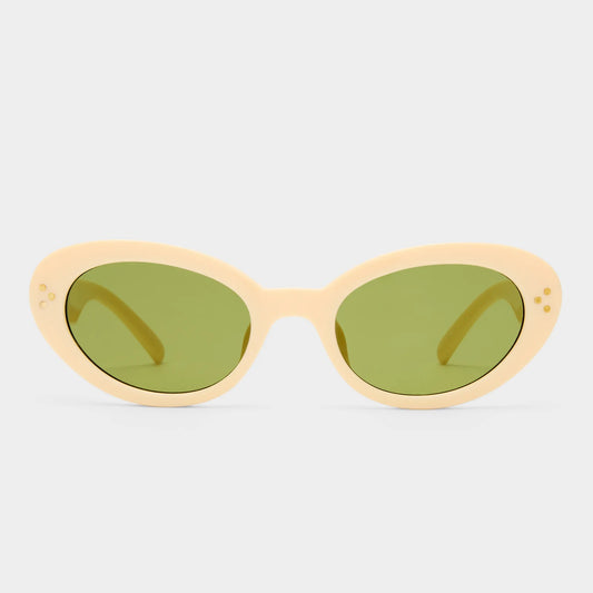 Le Specs Tootsie+ Sunglasses in Off White