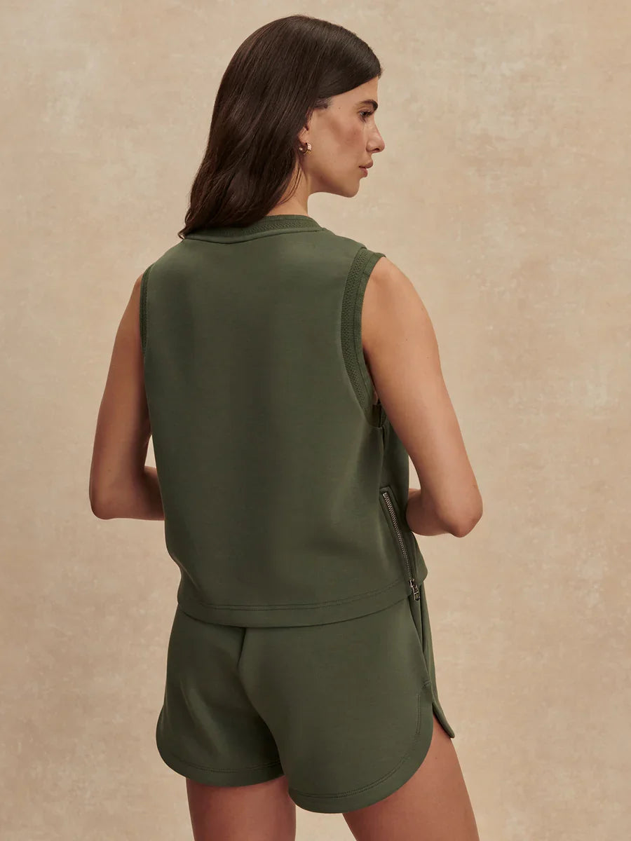 Varley Shea Crop Tank in Thyme