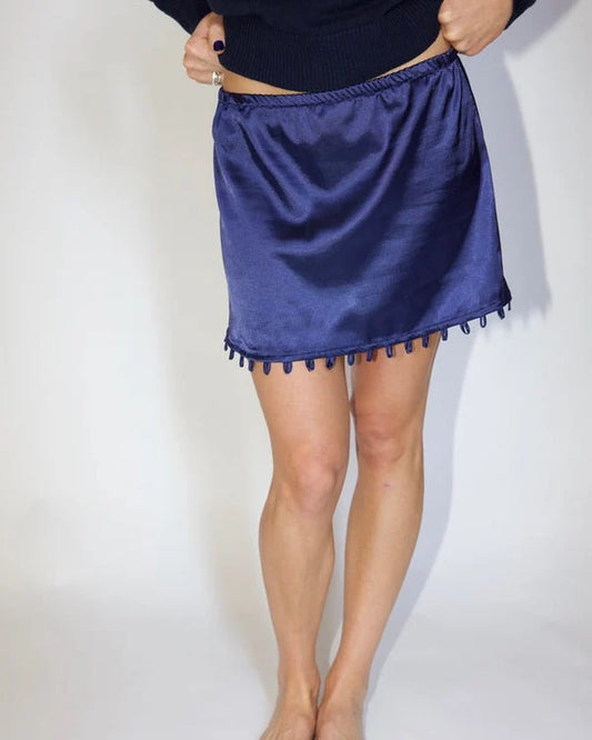 STOW Apparel Gemini Convertible Skirt in Navy