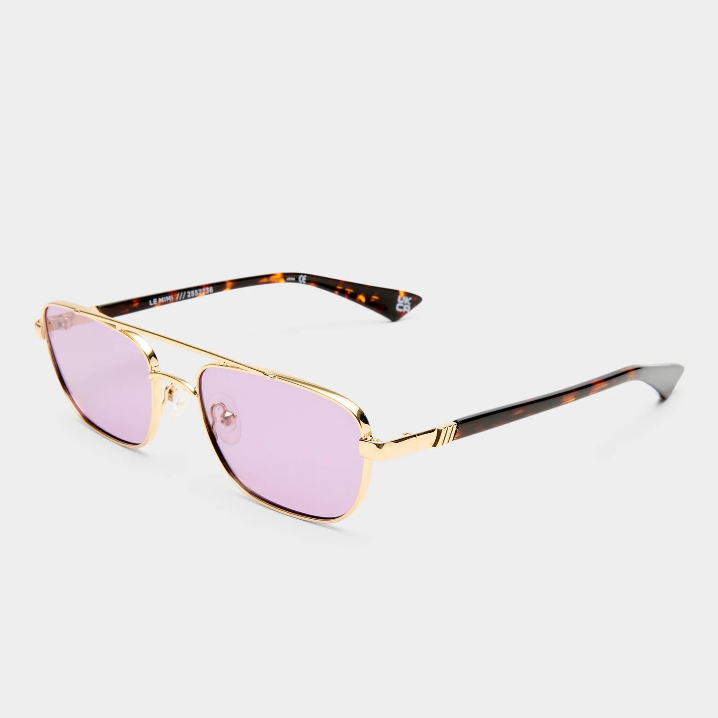 Le Specs Le Mimi Sunglasses in Gold/Violet