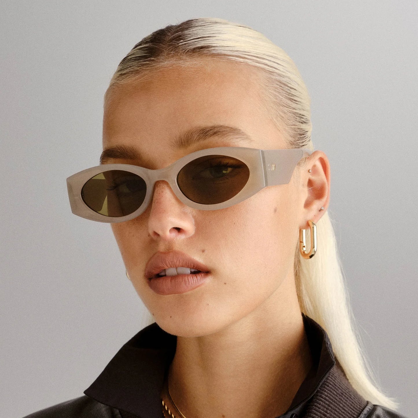 Le Specs Mermaiden Sunglasses in Oatmeal