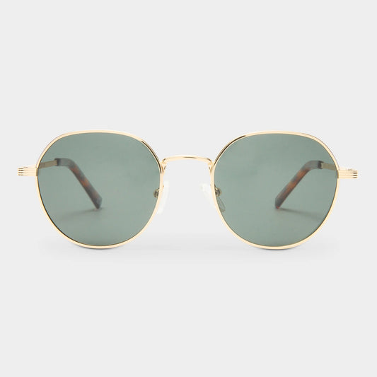 Le Specs Odyssey Sunglasses in Gold/Khaki Mono