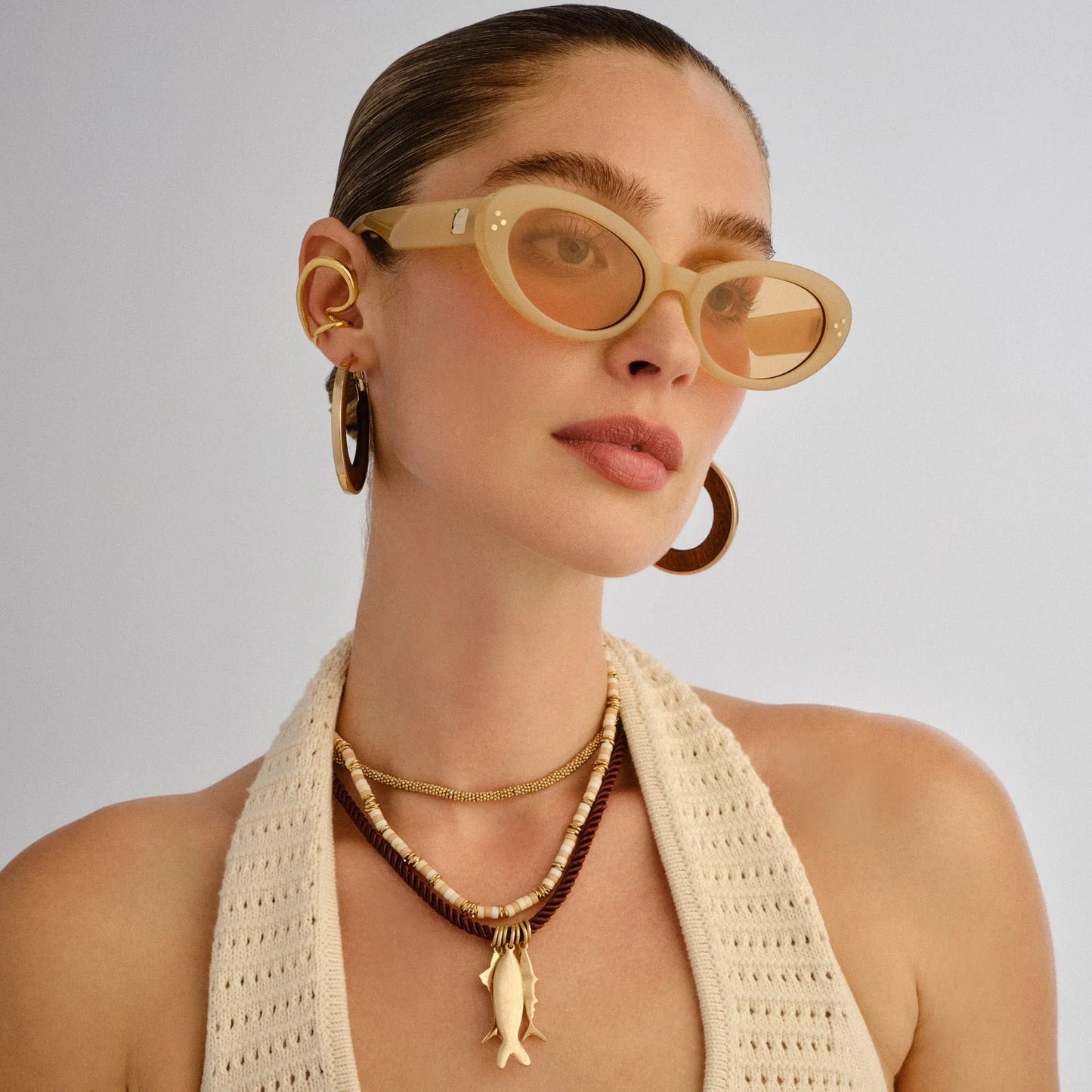 Le Specs Tootsie+ Sunglasses in Nude