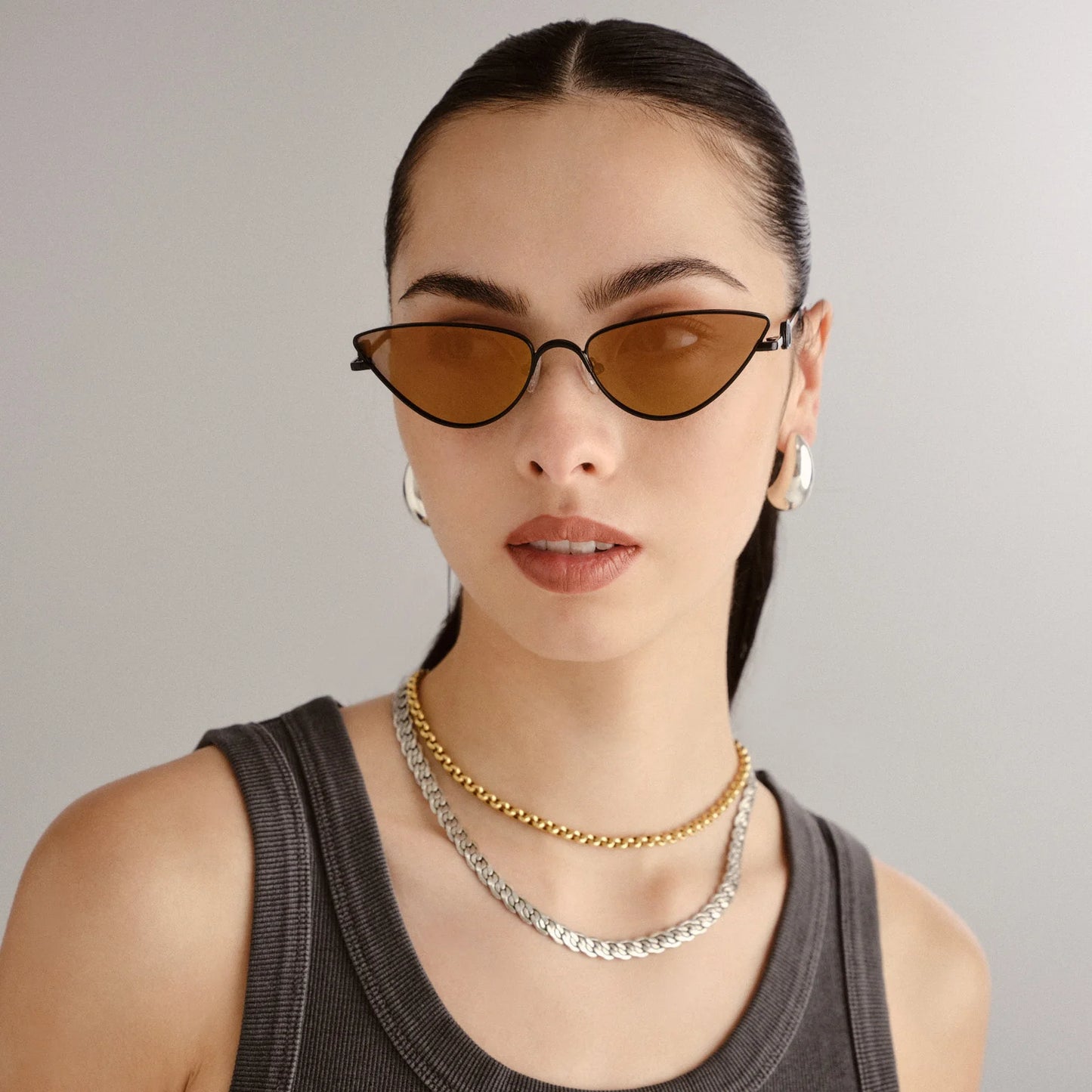 Le Specs The Soiree Sunglasses in Satin Black