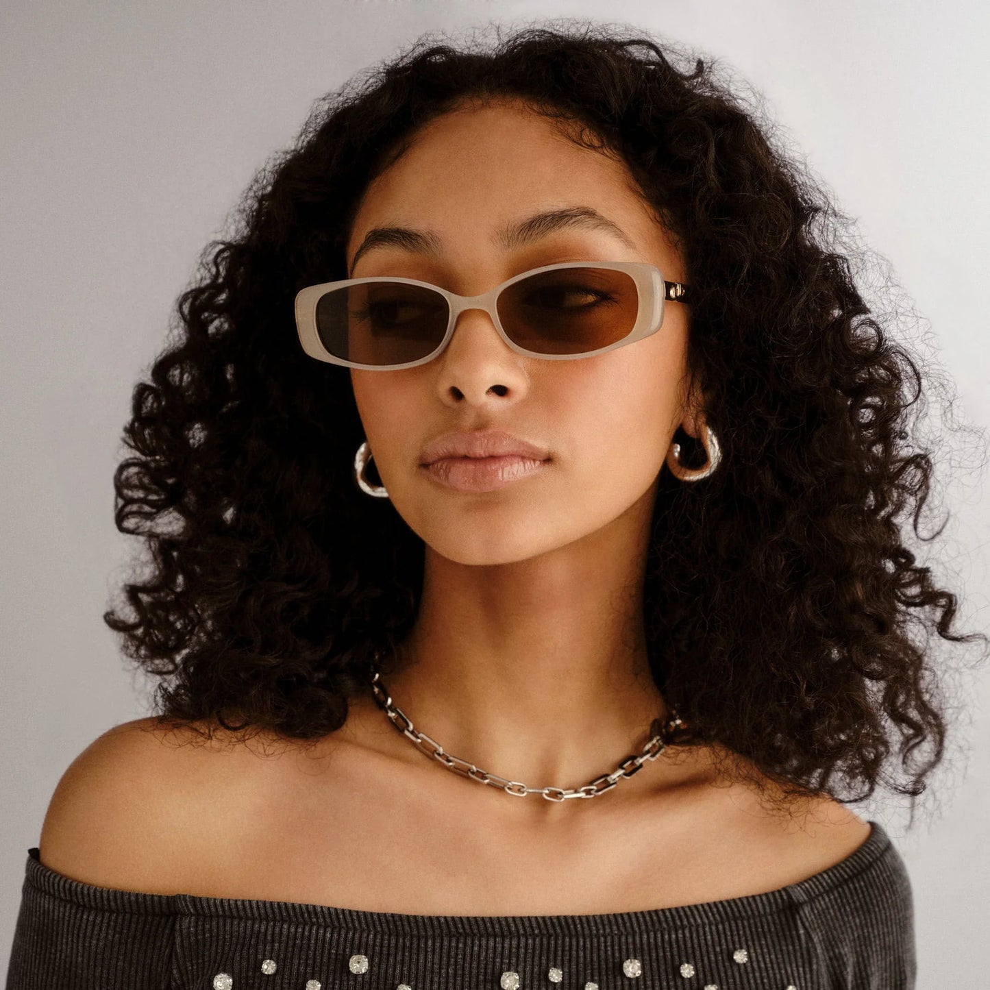 Le Specs Lil Starlight Sunglasses in Oatmeal
