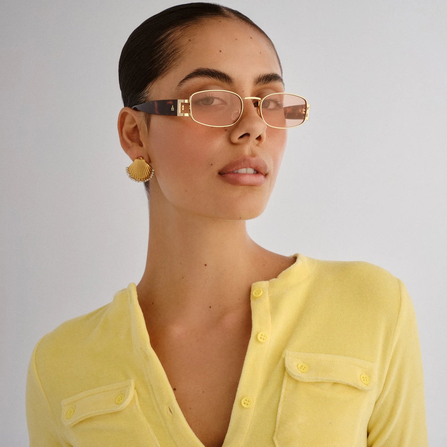 Aire Sirius Sunglasses in Gold/Rich Amber Tort