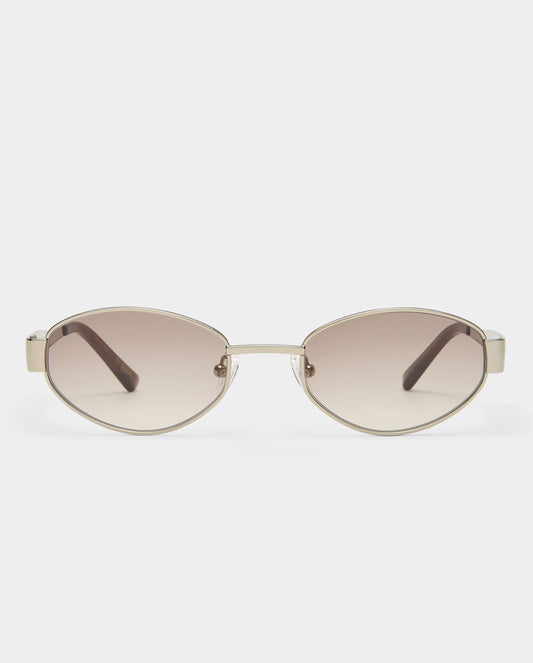 Luv Lou The Boston Sunglasses in Crystal Silver
